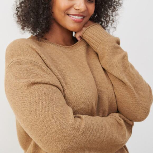 Jenni‎ Kayne Everyday Sweater Crewneck Dark Camel Size XS - Picture 2 of 7